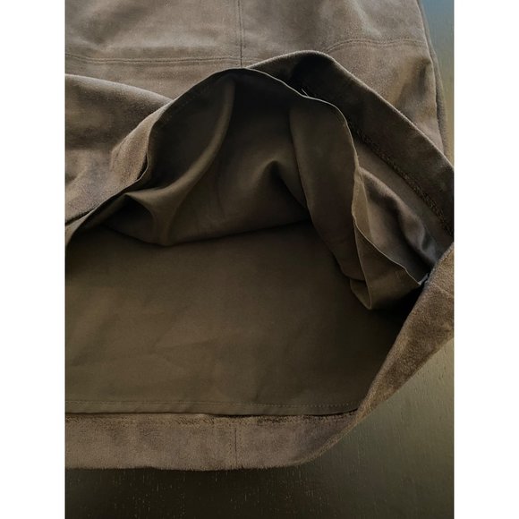 J. Jill Skirt‎ Womens Size 12 Espresso Soft Side Zip Knee Length Classic Luxury - Picture 7 of 16